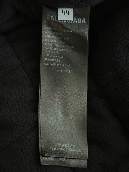 Balenciaga Black Faux Fur Quilted Jacket