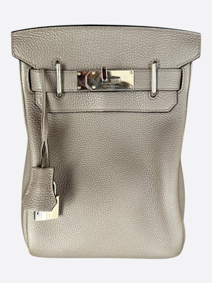 Hermes Etain HAC Dos Crossbody Backpack