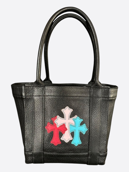 Chrome Hearts Black & Multicolor Cemetery Cross Patch Tote Bag