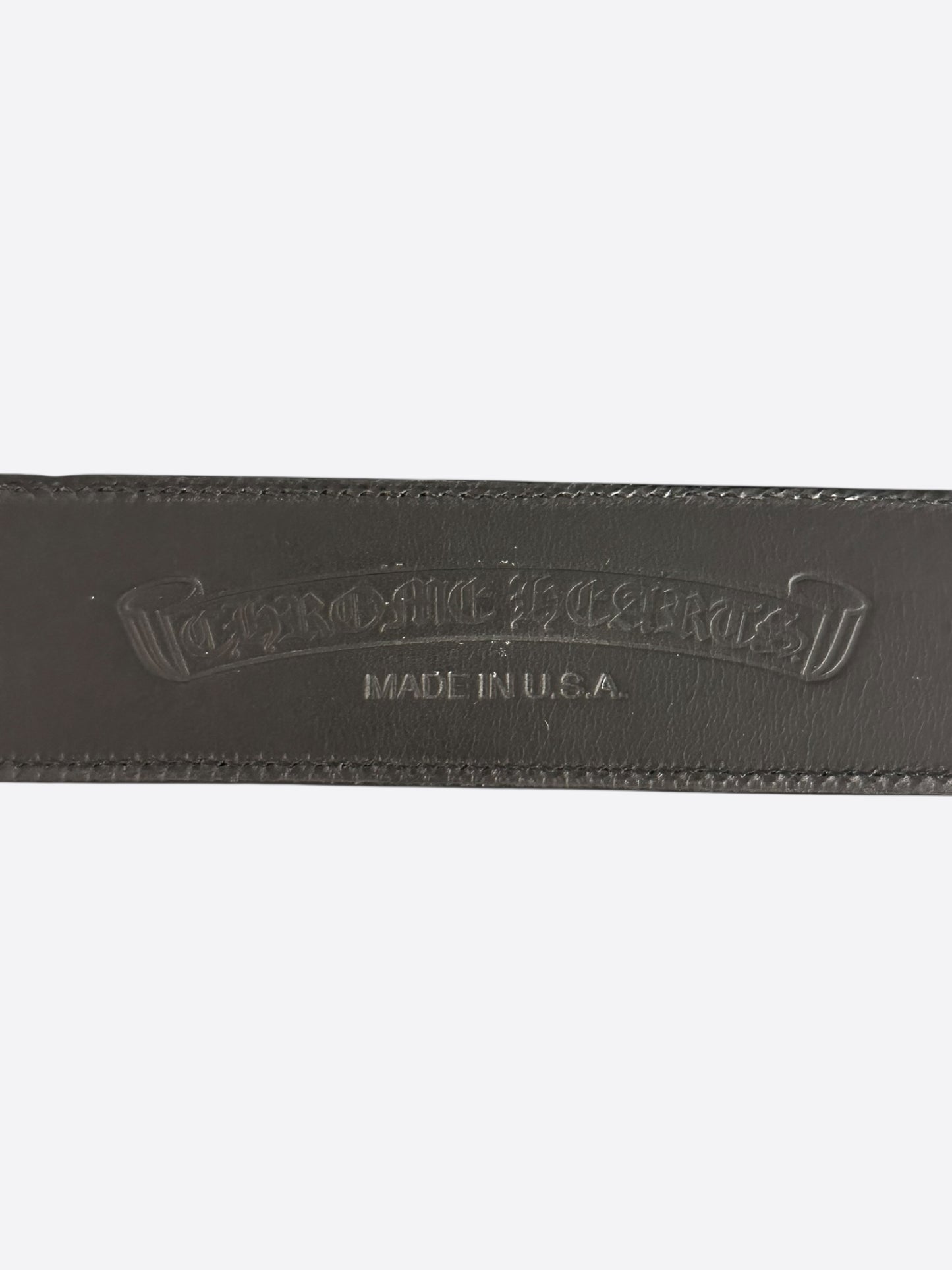 Chrome Hearts Black & Brass Oval Cross Belt