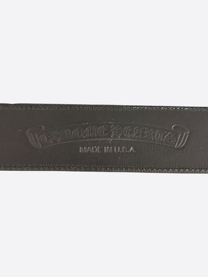 Chrome Hearts Black & Brass Oval Cross Belt