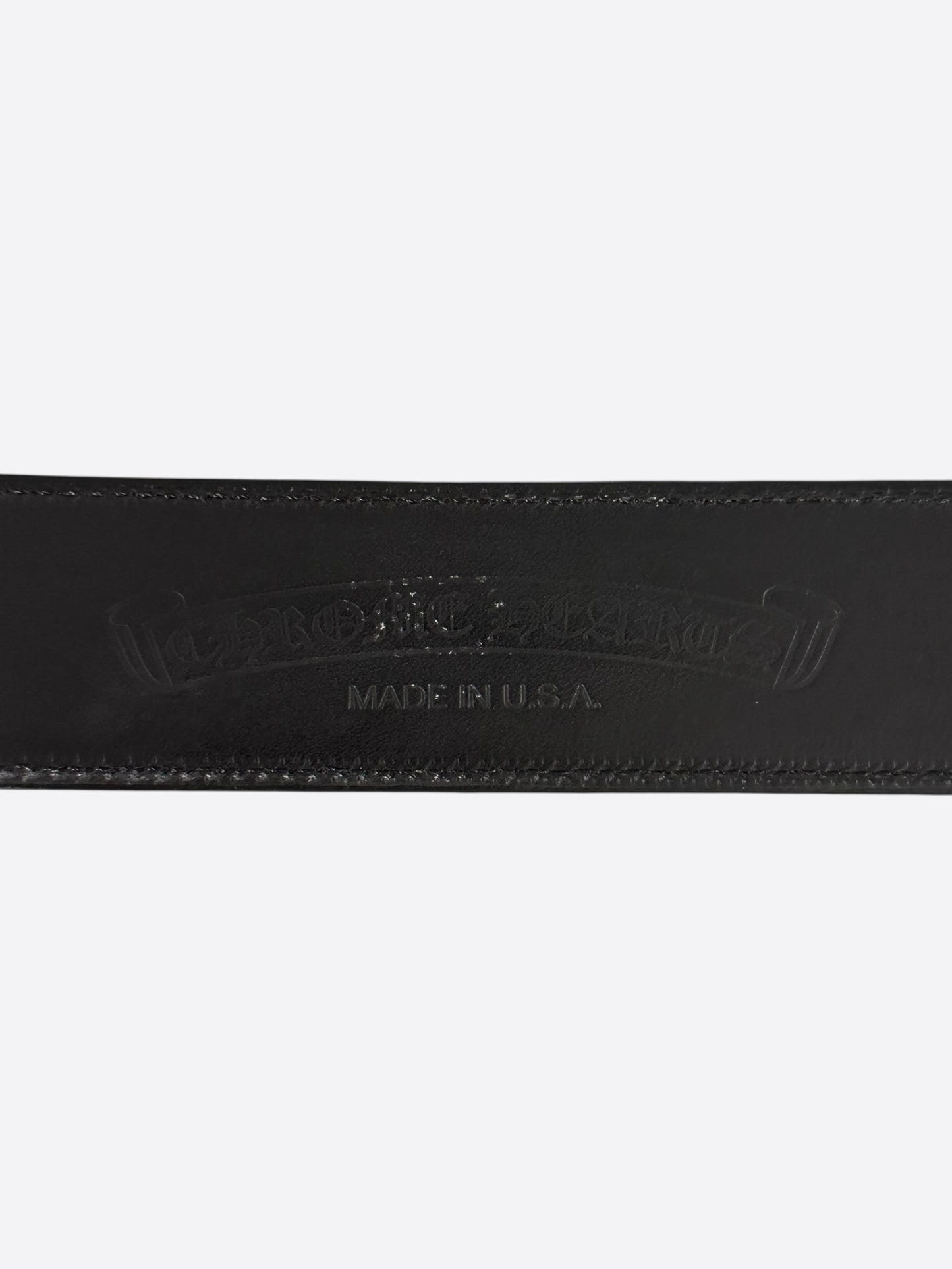 Chrome Hearts Black & Brass 3 Piece Leather Belt