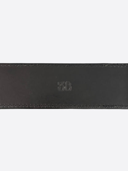 Chrome Hearts Black & Brass 3 Piece Leather Belt