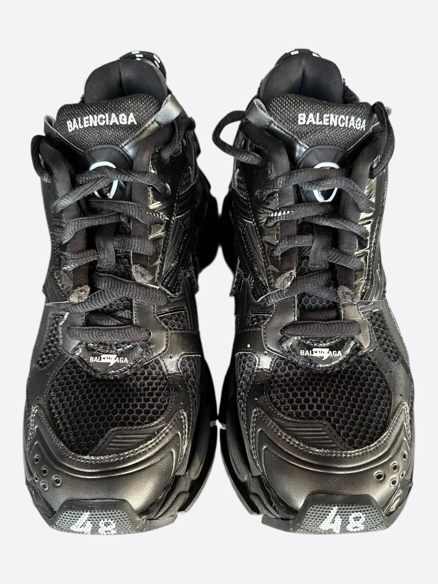 Balenciaga Black Mesh Runner Sneakers