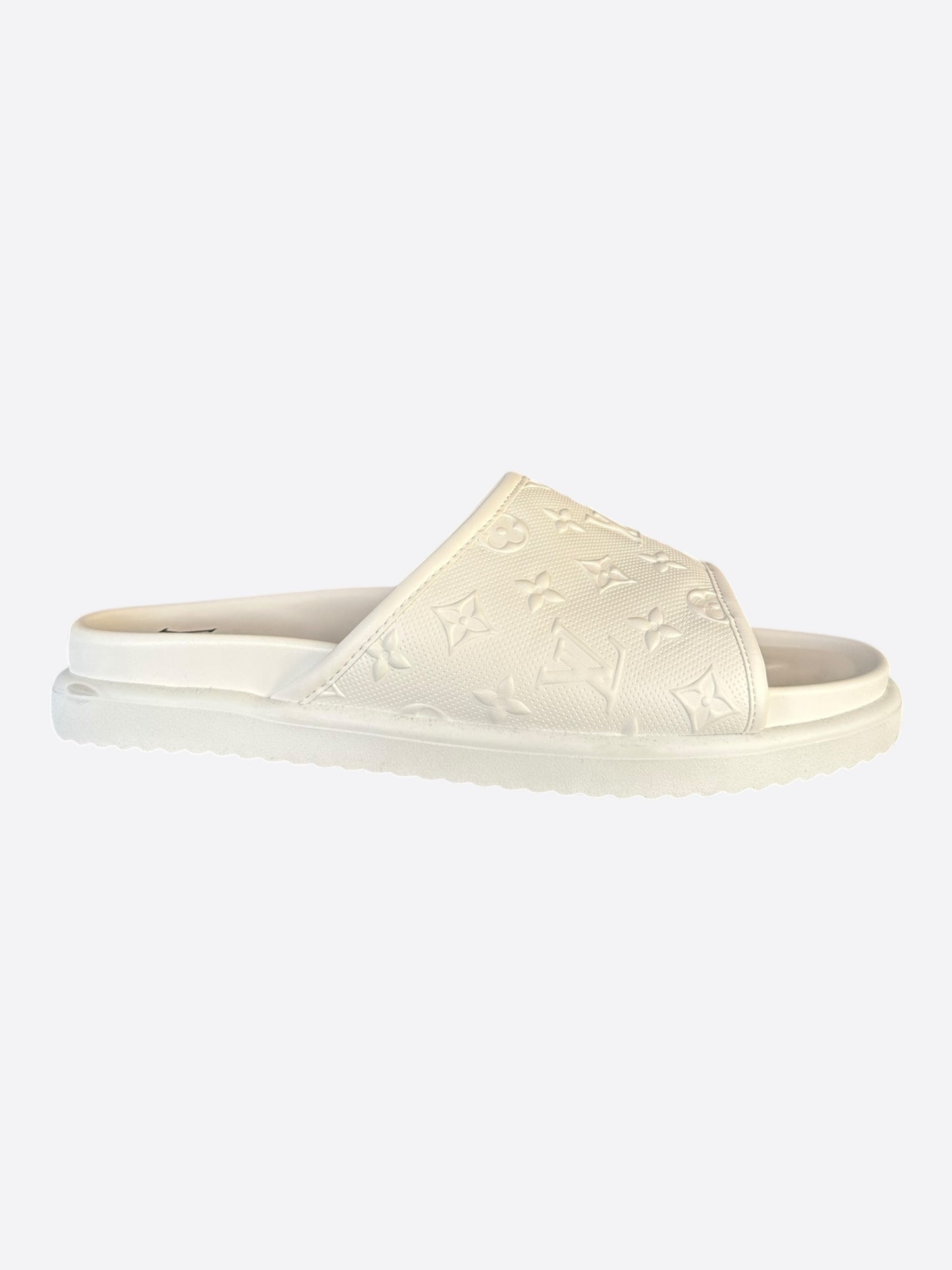 Louis Vuitton White Monogram Miami Mules