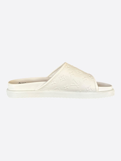 Louis Vuitton White Monogram Miami Mules