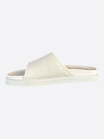 Louis Vuitton White Monogram Miami Mules