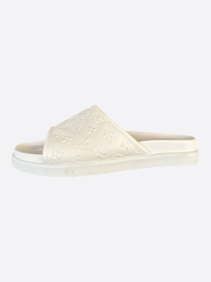 Louis Vuitton White Monogram Miami Mules