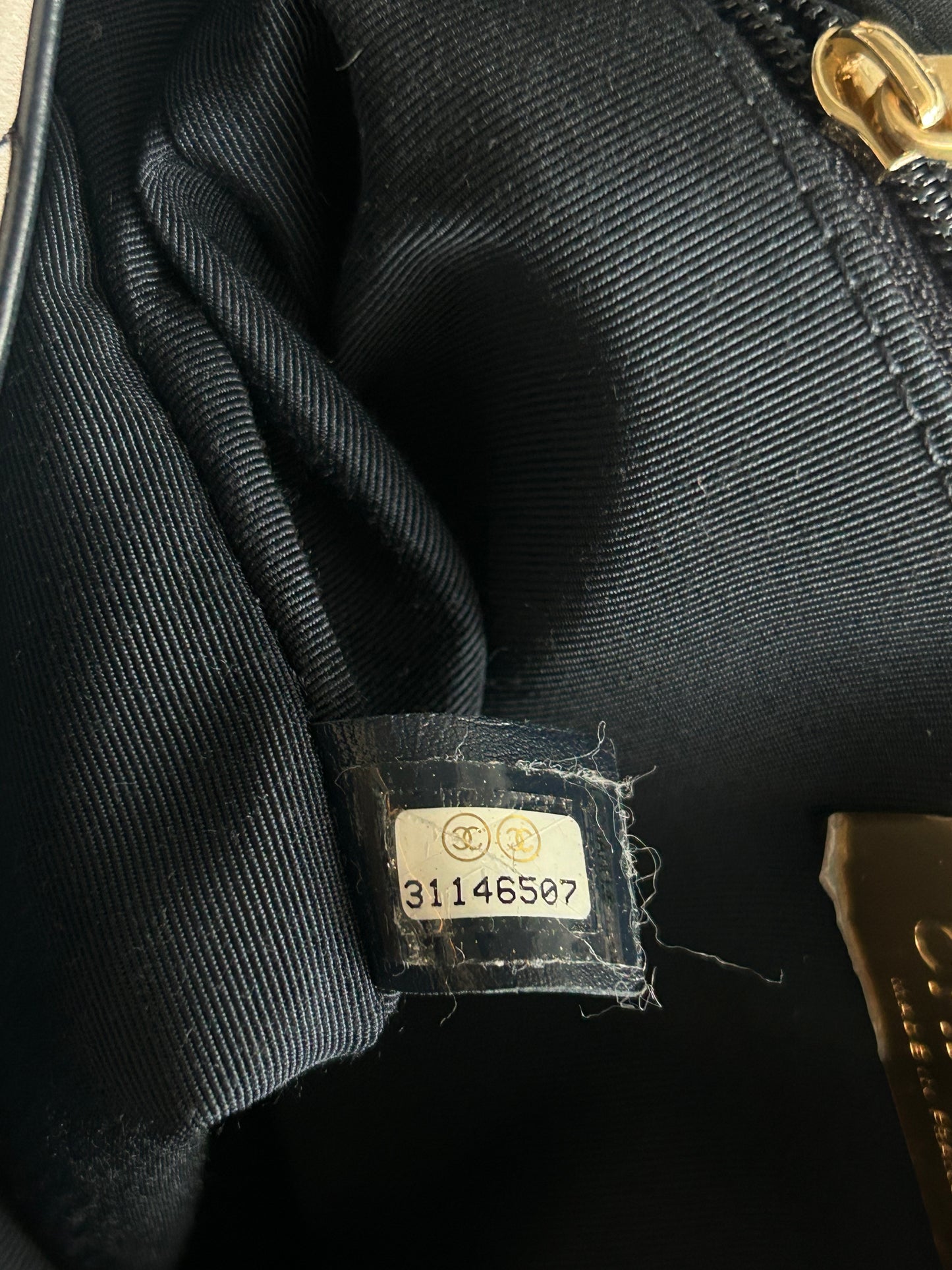 Chanel Black & White CC Fabric Medium Chanel 19 Flap Bag