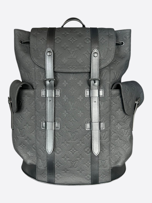 Louis Vuitton Black Taurillon Monogram Christopher Backpack