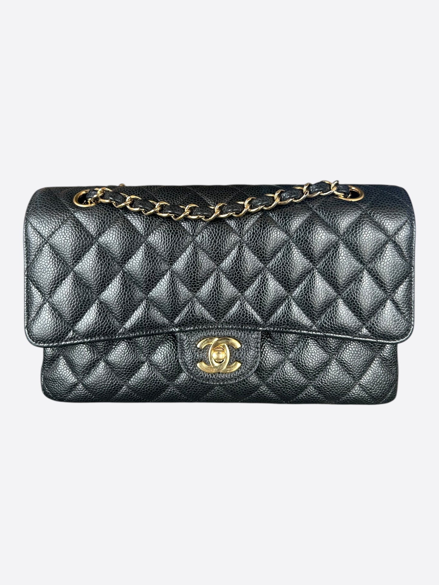 Chanel Black Caviar Quilted Medium Flap Bag