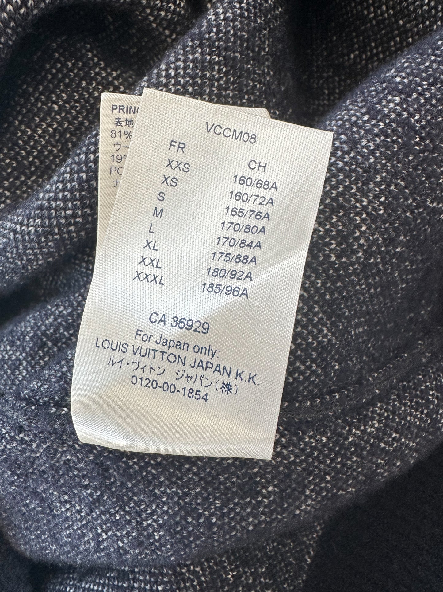 Louis Vuitton Navy Distressed Monogram Sweater