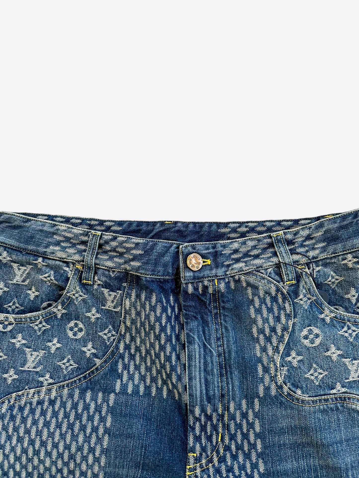 Louis Vuitton Nigo Blue Monogram Baggy Jeans