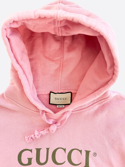 Gucci Pink Belt Logo Dragon Embroidery Hoodie – Savonches
