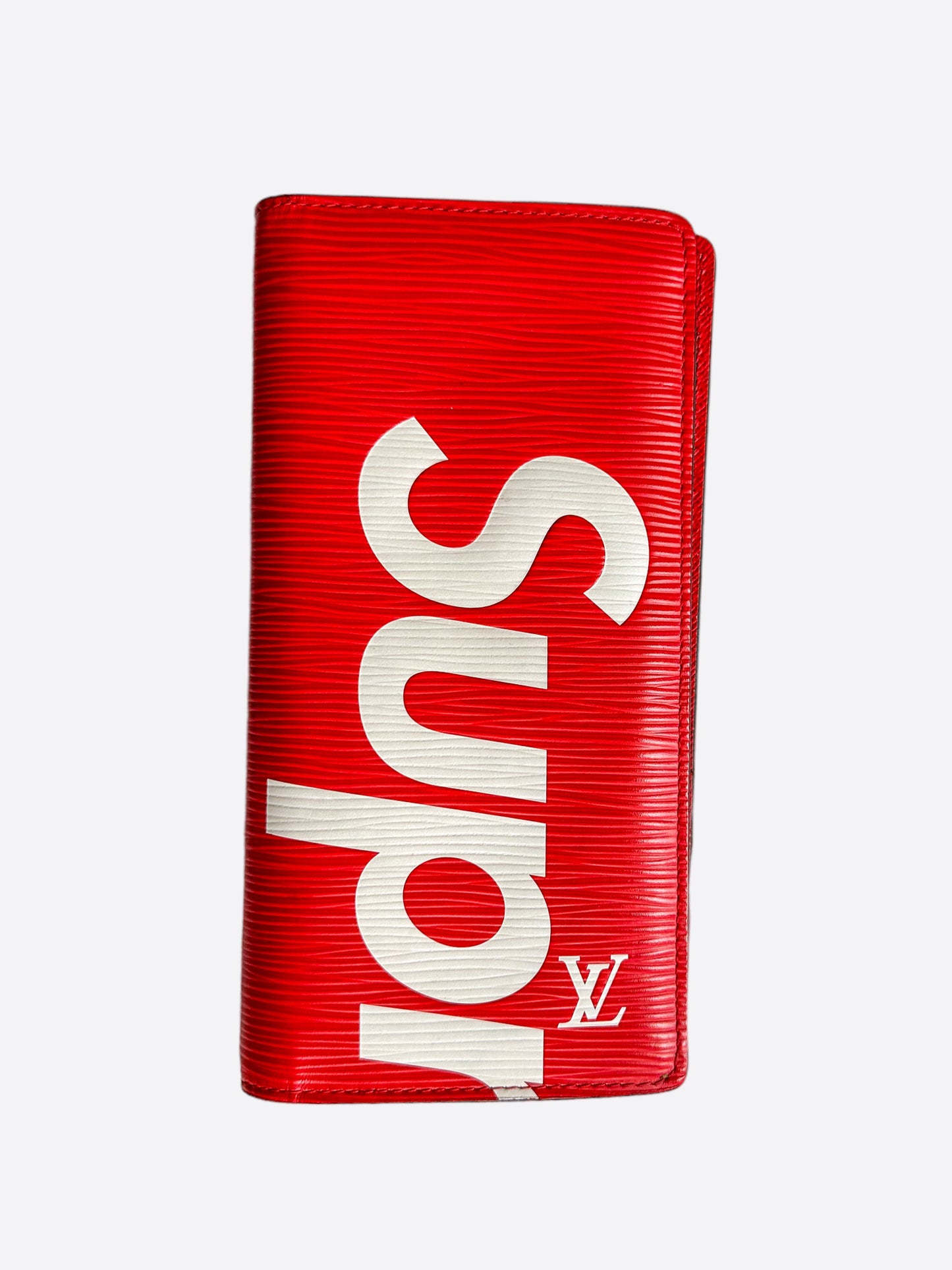 Louis Vuitton Supreme Red & White EPI Brazza Wallet