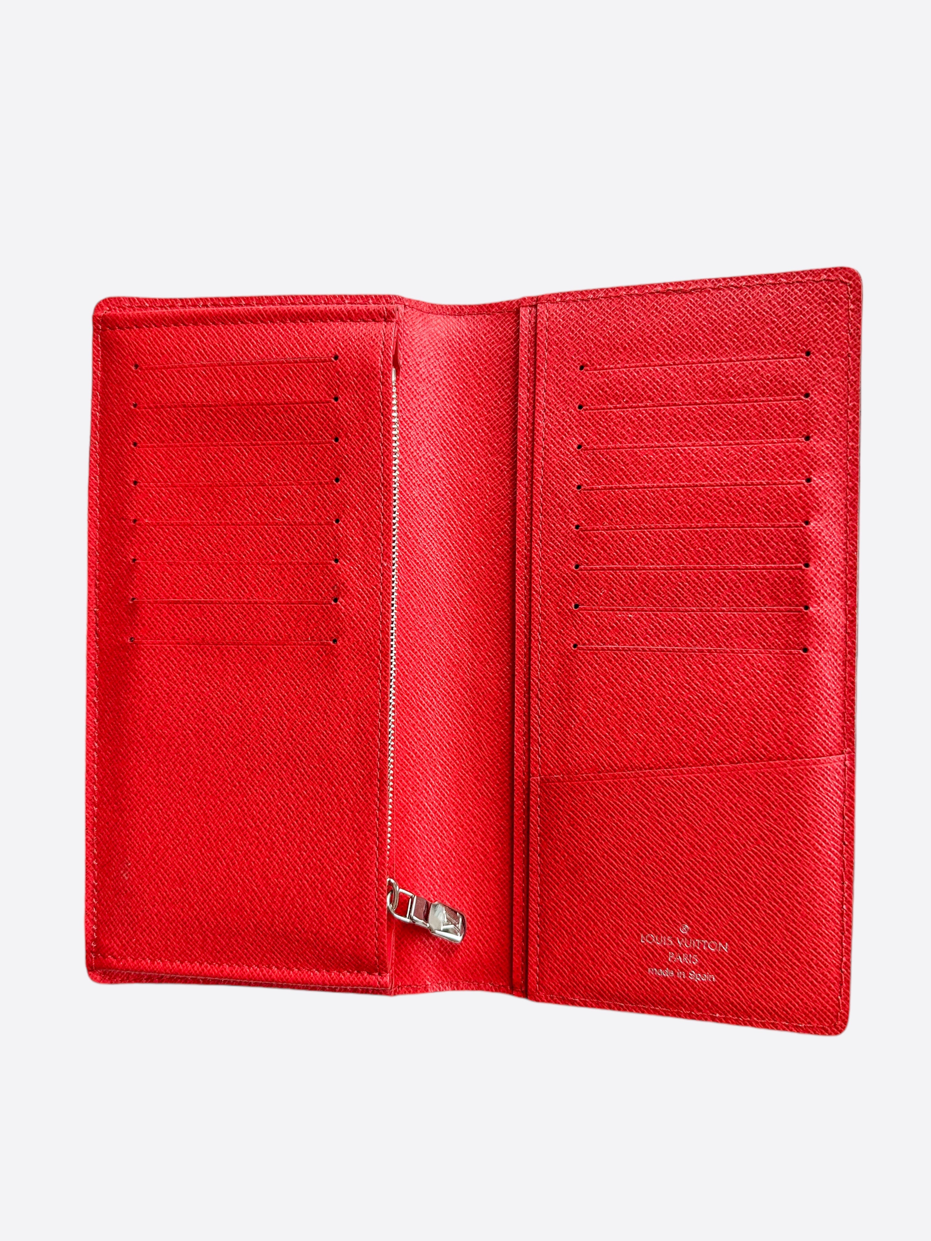 Louis vuitton supreme red hot sale wallet