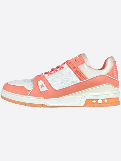 Louis Vuitton Pink & White Monogram Trainers