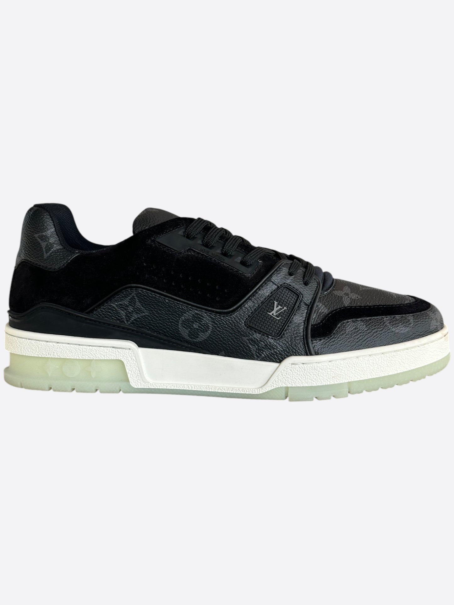 Louis Vuitton Black Monogram Eclipse Suede Trainers