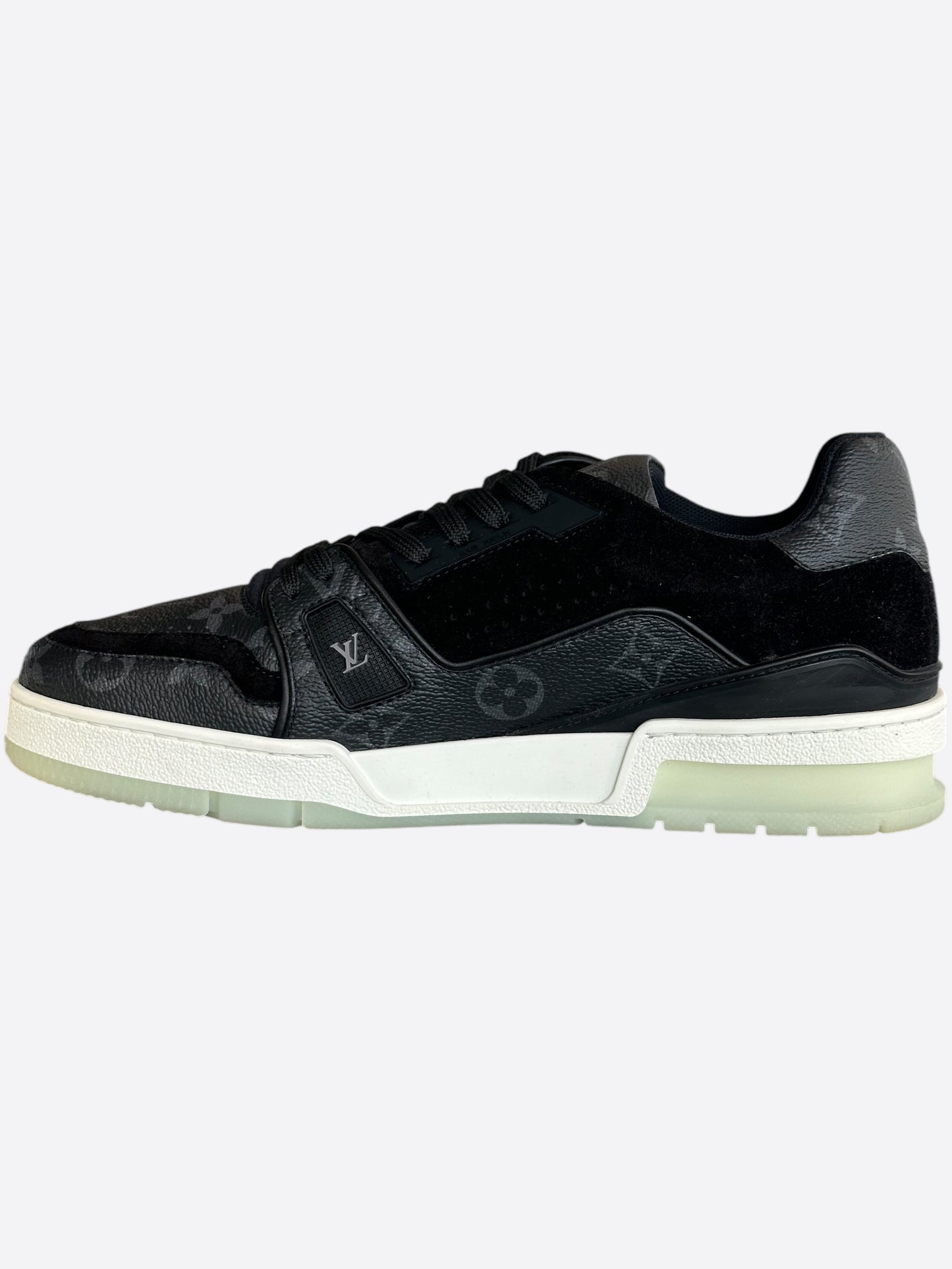 Louis Vuitton Black Monogram Eclipse Suede Trainers