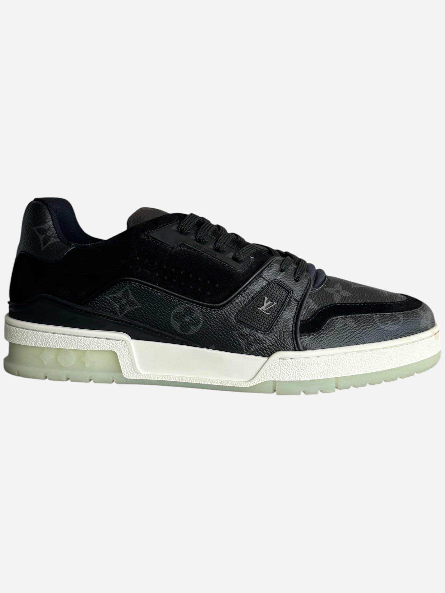 Louis Vuitton Black Monogram Eclipse Suede Trainers