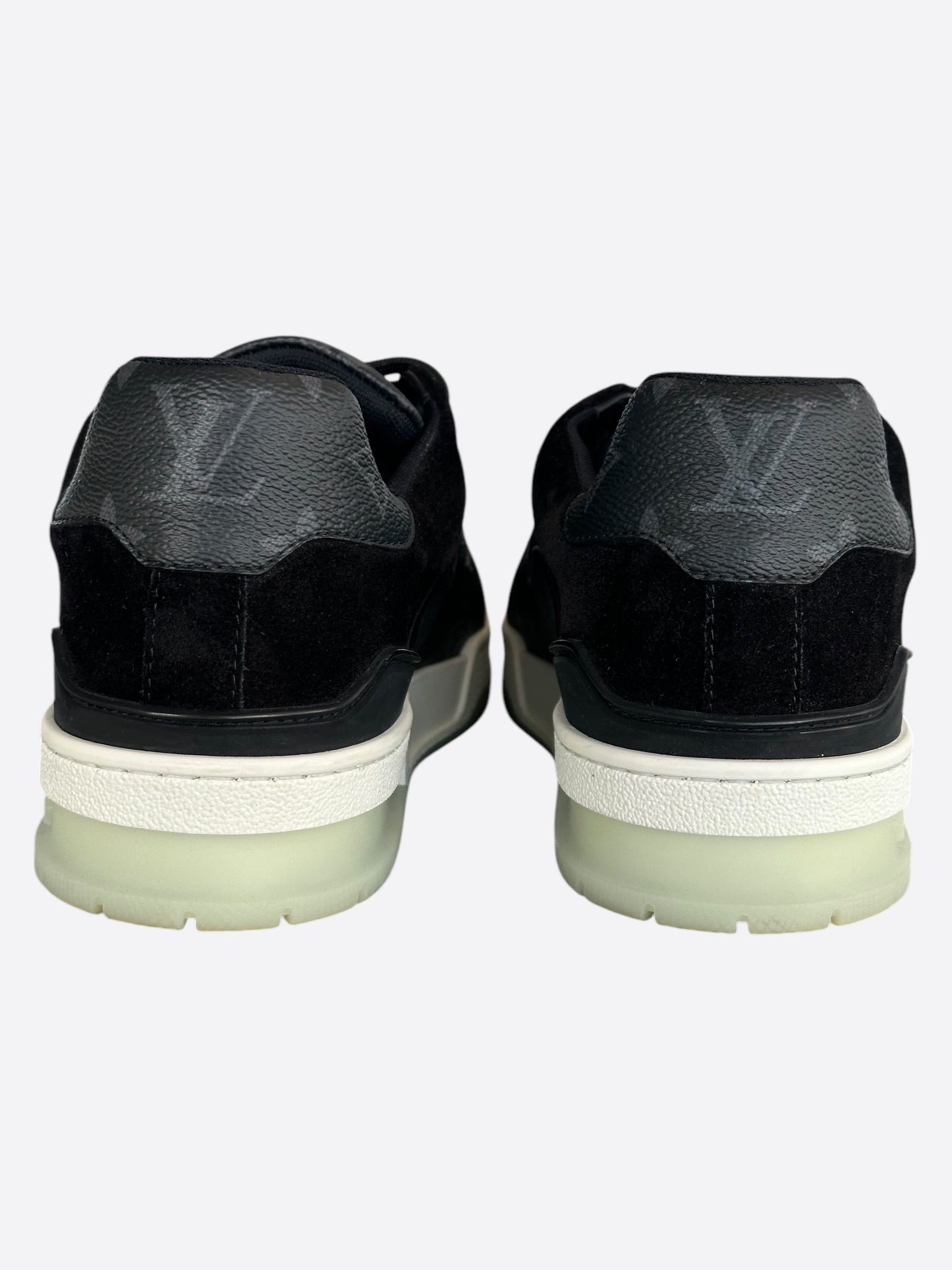 Louis Vuitton Black Monogram Eclipse Suede Trainers