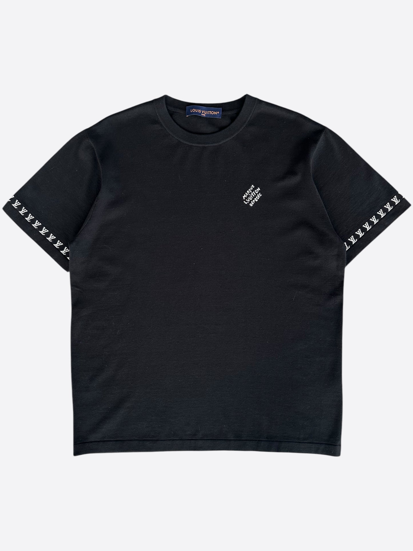 Louis Vuitton Black & White Signature Knit T-Shirt