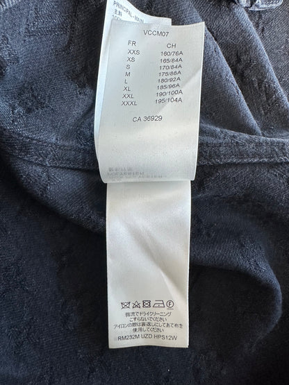 Louis Vuitton Black Monogram Denim Baseball Shirt