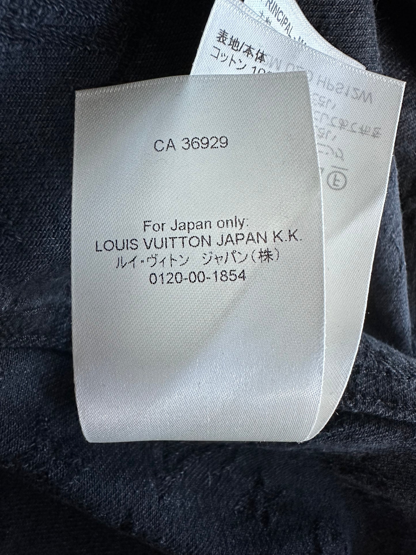 Louis Vuitton Black Monogram Denim Baseball Shirt