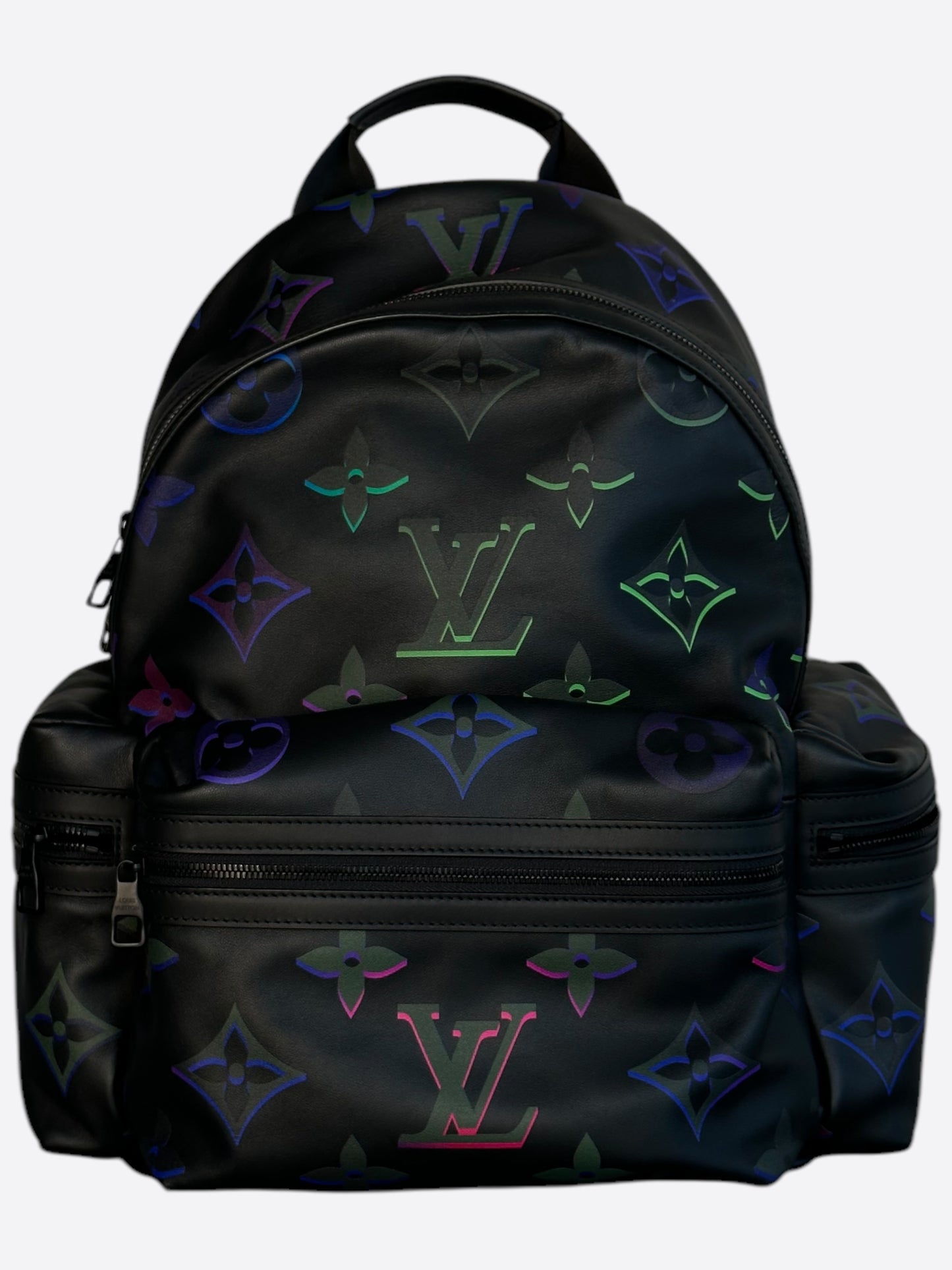 louis vuitton backpack neon Josh Damier Graphite Black 77346128 the rugged christopher has two side pockets and an inside flat pocket compartment Louis Vuitton Multicolor Iridescent Gradiant