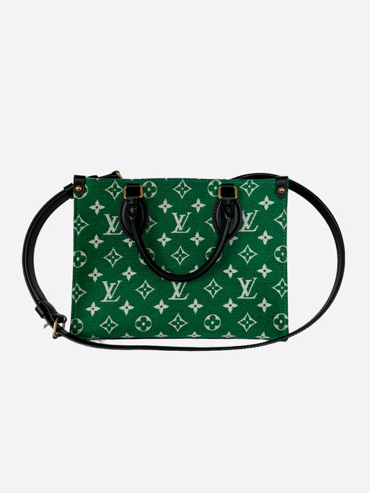 Louis Vuitton Green & White Monogram On The Go PM