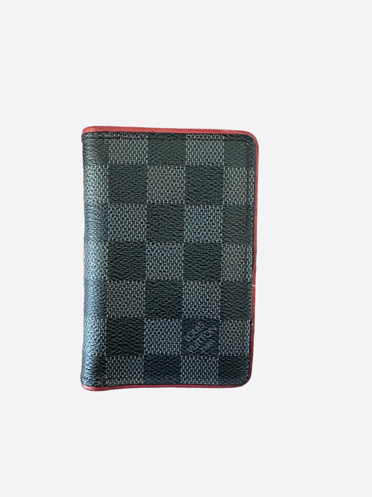 Louis Vuitton Black & Red Damier Graphite Pocket Organizer