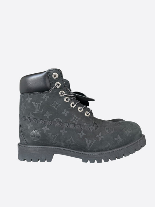 Louis Vuitton Timberland Black Monogram Boots