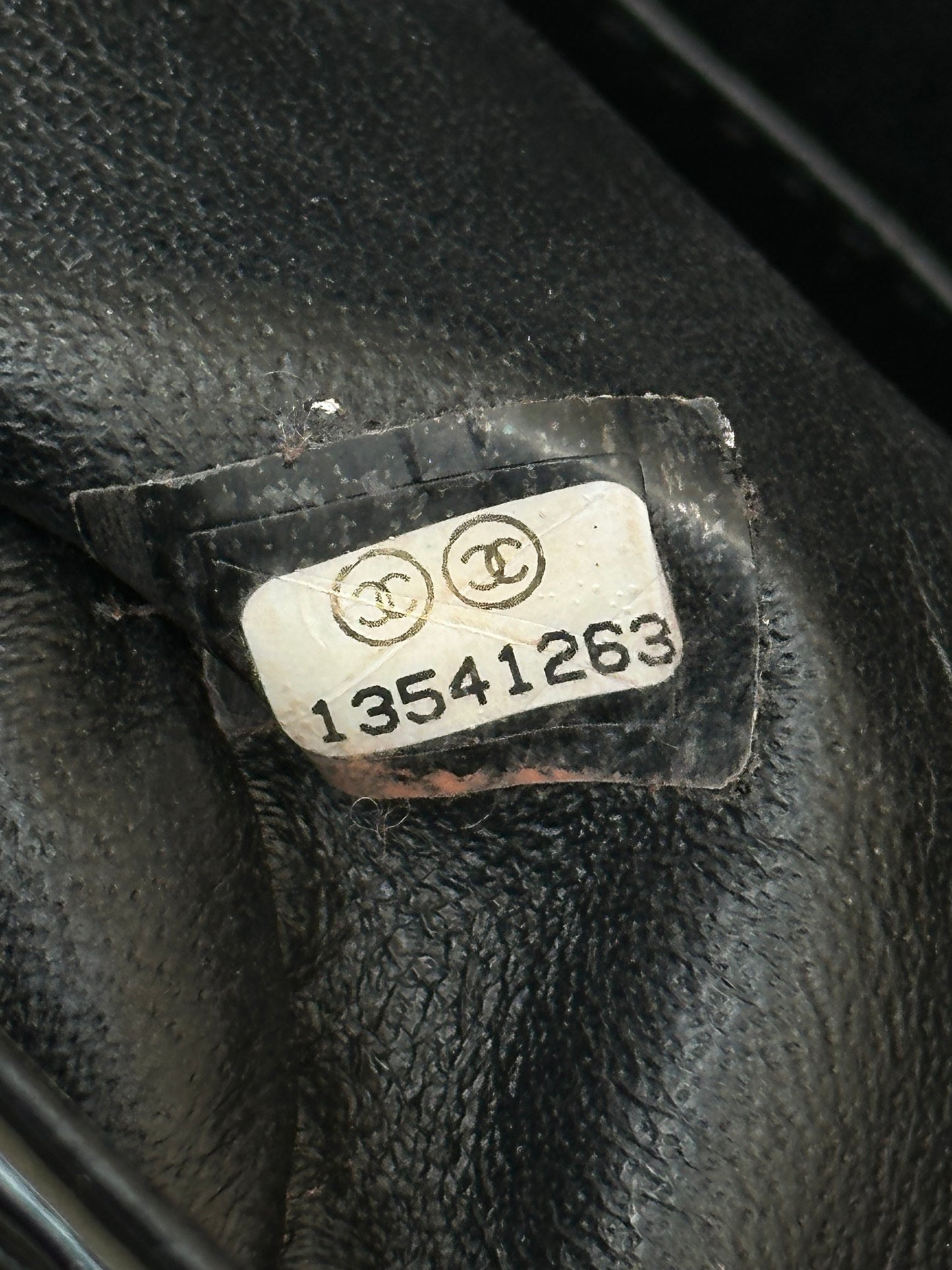 Chanel Black Patent Quilted Jumbo Flap Bag