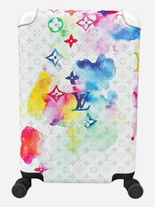 Louis Vuitton White Watercolor Monogram Horizon 55