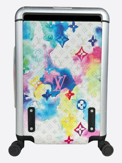 Louis Vuitton White Watercolor Monogram Horizon 55