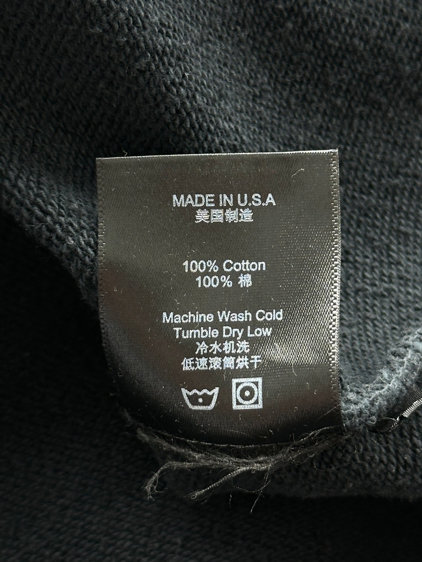 Rhude Black & White Falling For You Logo Hoodie