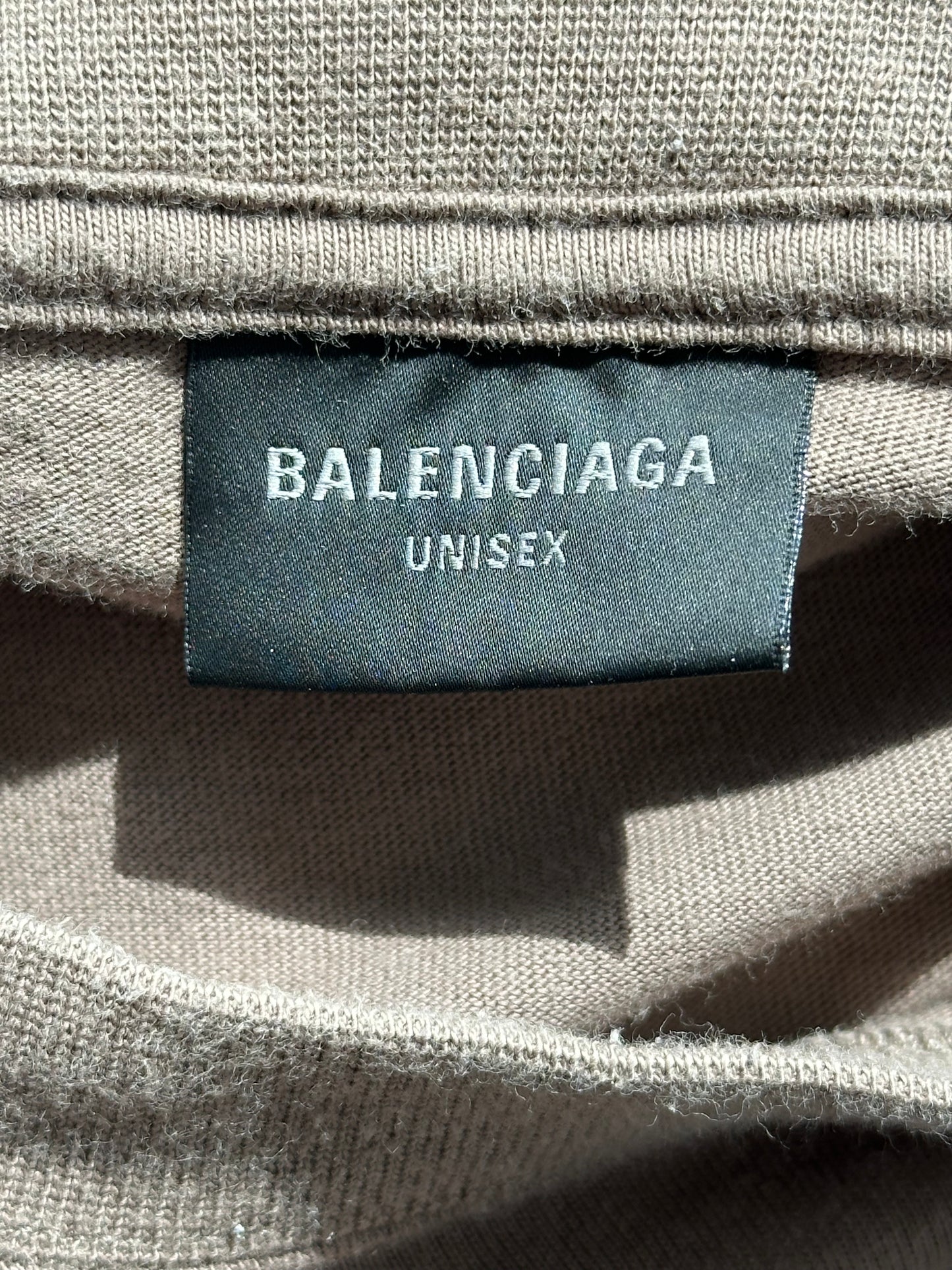 Balenciaga Brown & Black Metal Logo T-Shirt