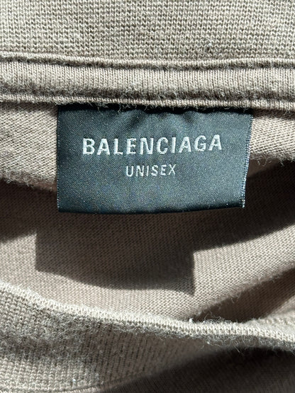 Balenciaga Brown & Black Metal Logo T-Shirt