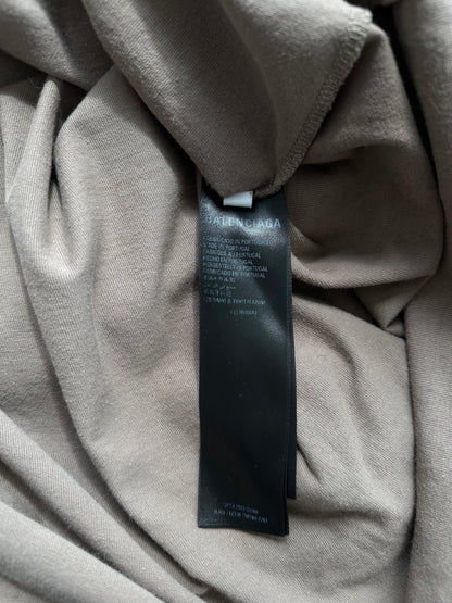 Balenciaga Brown & Black Metal Logo T-Shirt
