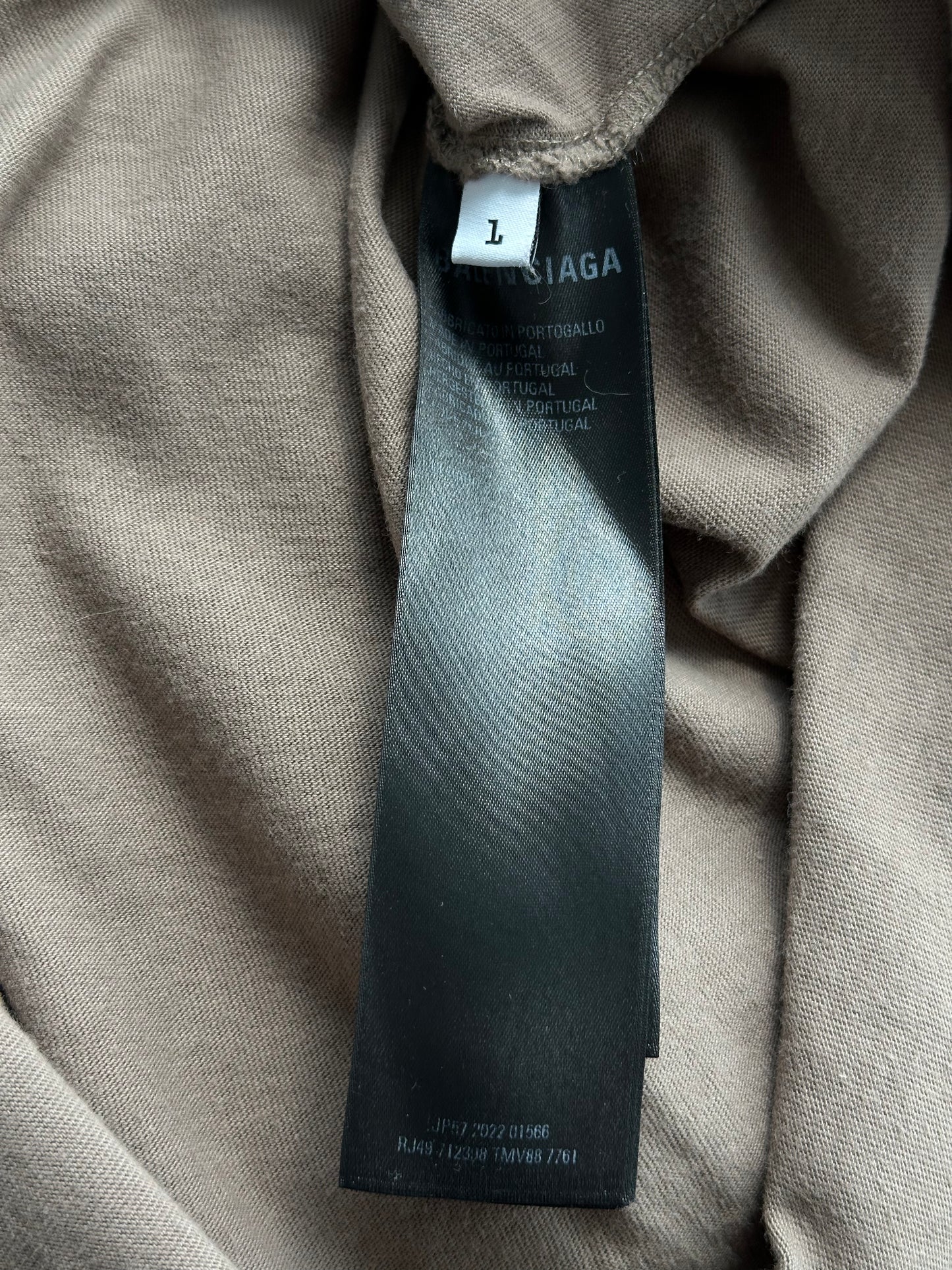 Balenciaga Brown & Black Metal Logo T-Shirt