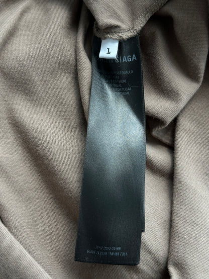 Balenciaga Brown & Black Metal Logo T-Shirt