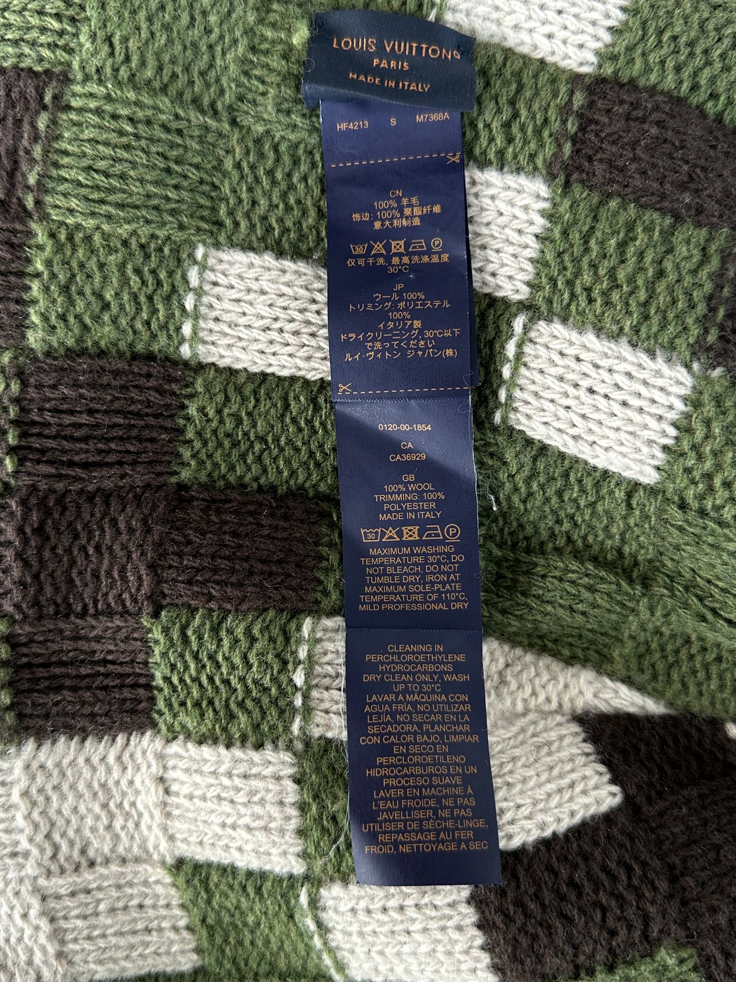 Louis Vuitton Green Damoflage Beanie