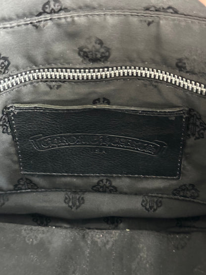 Chrome Hearts White Wowen Leather Fleur Bag