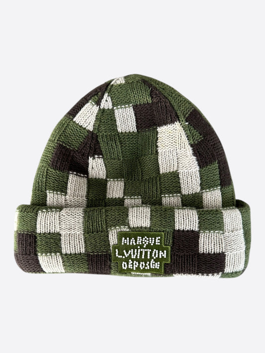 Louis Vuitton Green Damoflage Beanie
