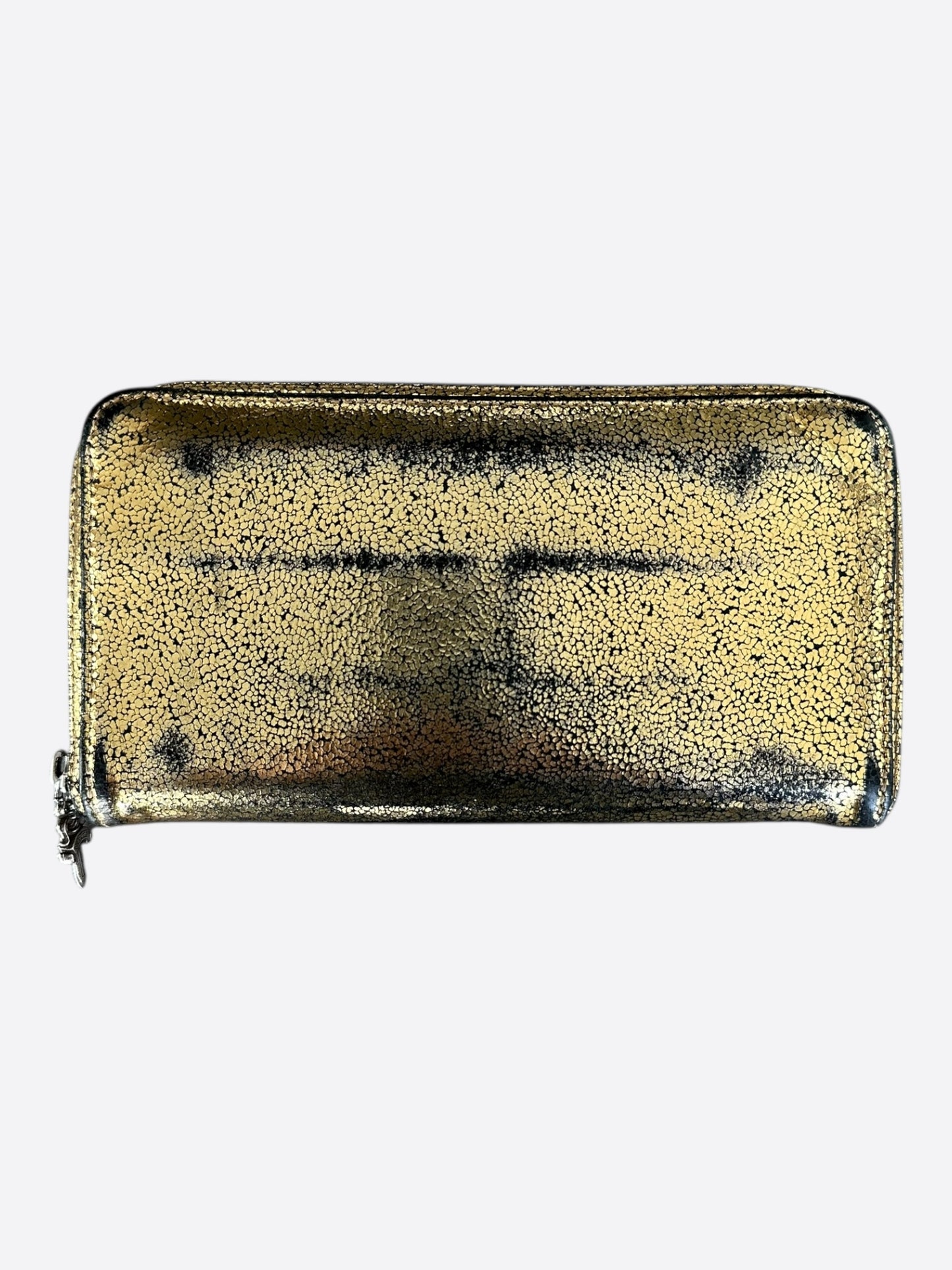 Chrome Hearts Gold & Black Triple Cross Patch Wallet