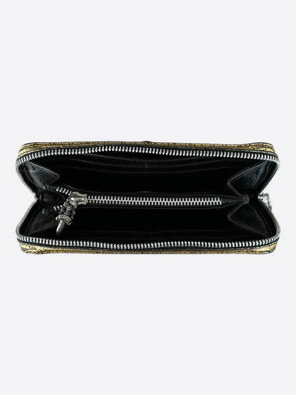Chrome Hearts Gold & Black Triple Cross Patch Wallet