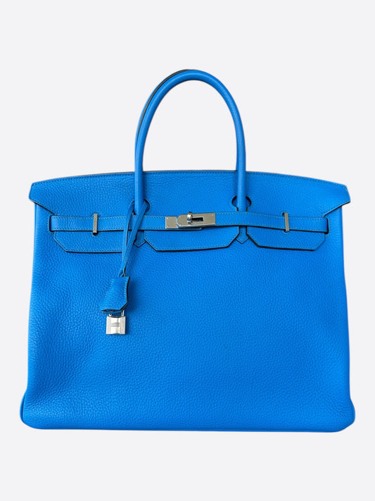 Hermes Blue Hydra Togo Birkin 40