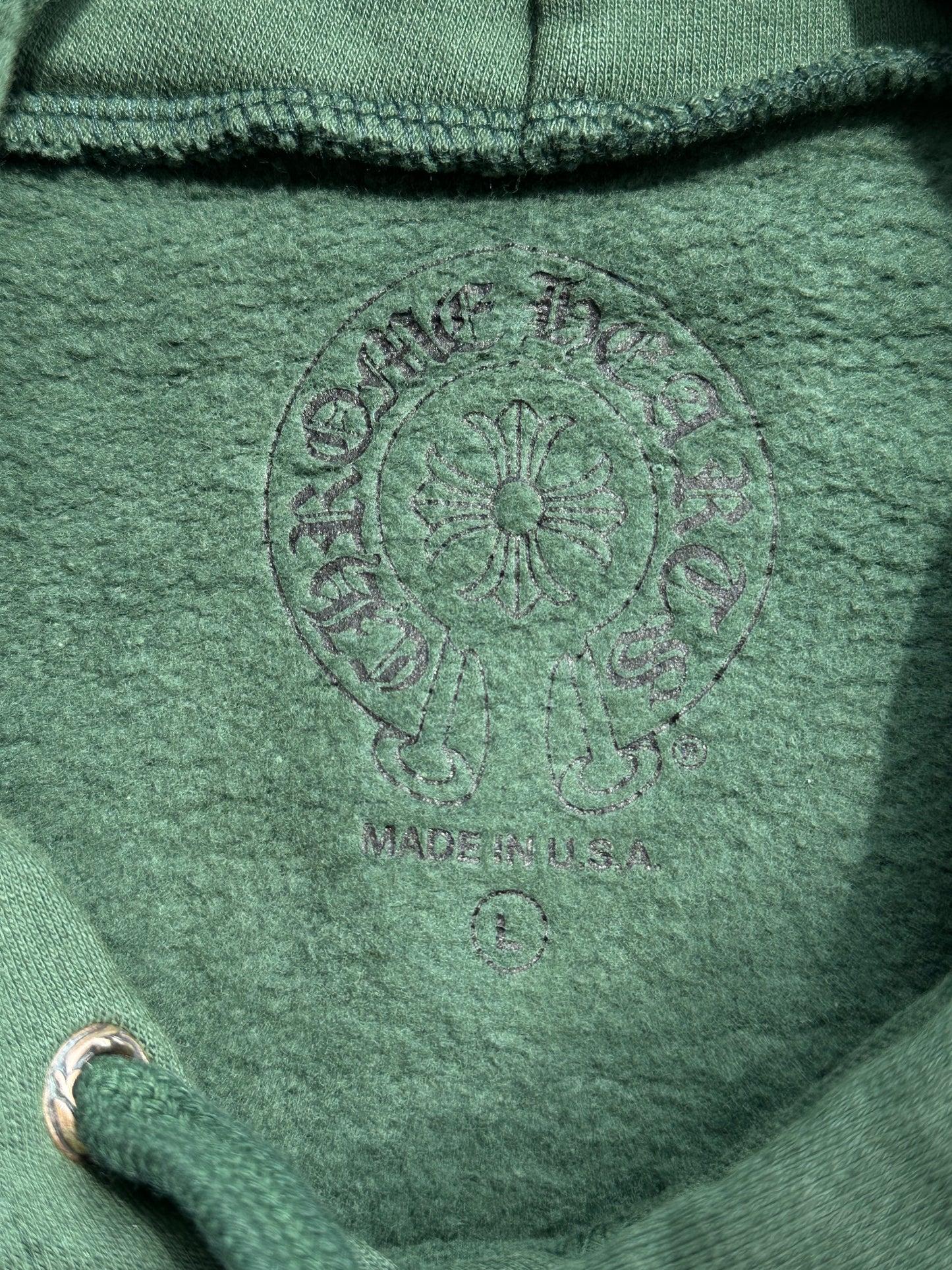 Chrome Hearts Green & Yellow T-Bar Logo Hoodie