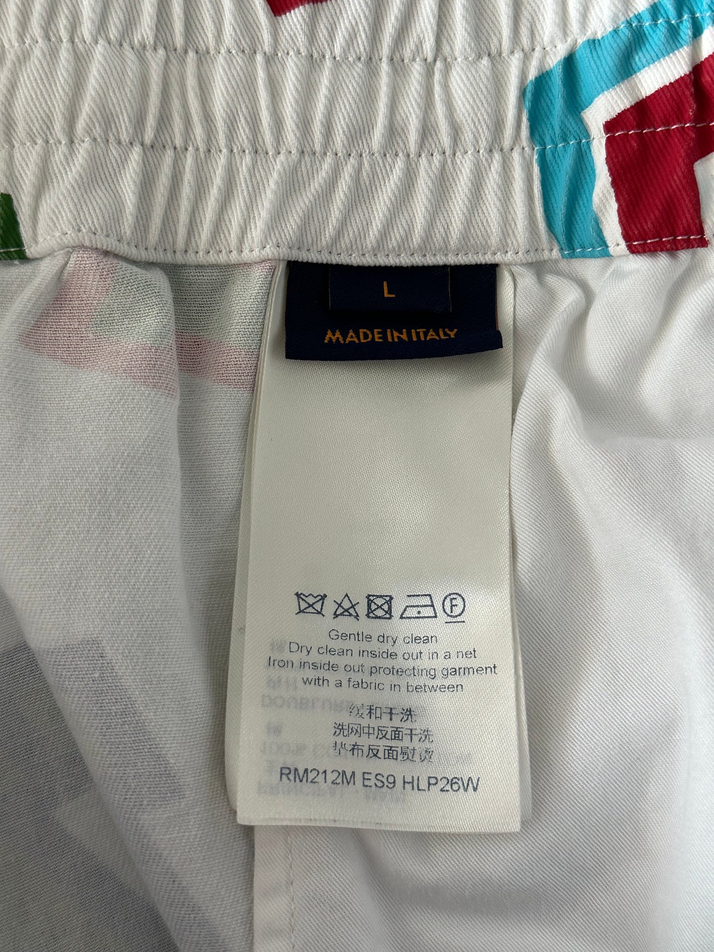 Louis Vuitton NBA White Multicolor Letter Shorts
