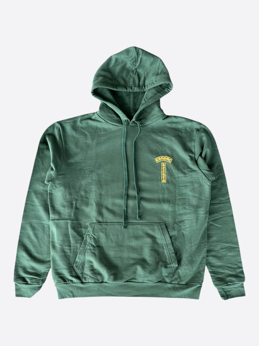 Chrome Hearts Green & Yellow T-Bar Logo Hoodie